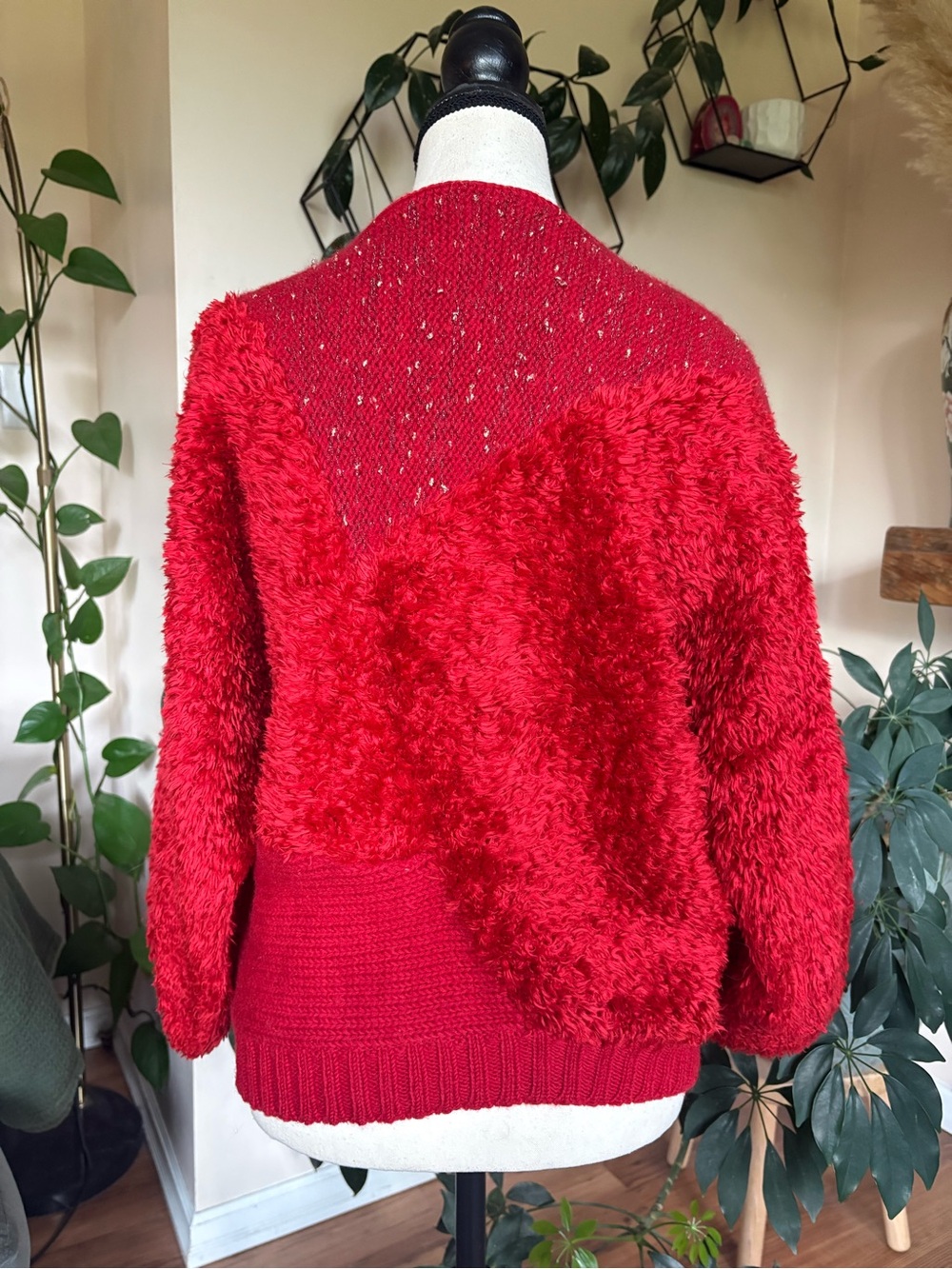 Vintage The Beene Bag Wool Blend Fluffy and Knit Red Sweater - Picture 6 of 8